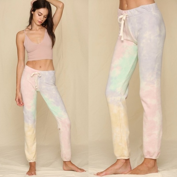 Pastel Cloud Tie Dye Soft Sweatpants - Picture 2 of 15
